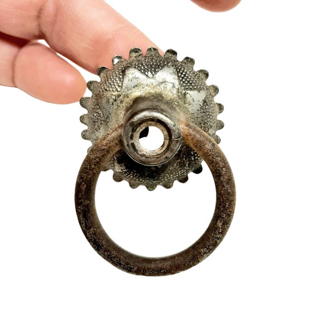 These floral designed handles can be used on a dresser or cabinet door, as a drawer pull. They have an ornate sunflower...