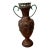 Vintage Middle Eastern Copper and Brass Amphora Vase With Handles Morrish Style For Sale