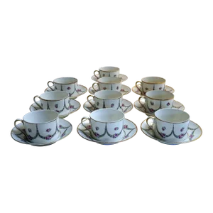 1900 Rovina Coffee Cups & Saucers (10) Signed John Smith