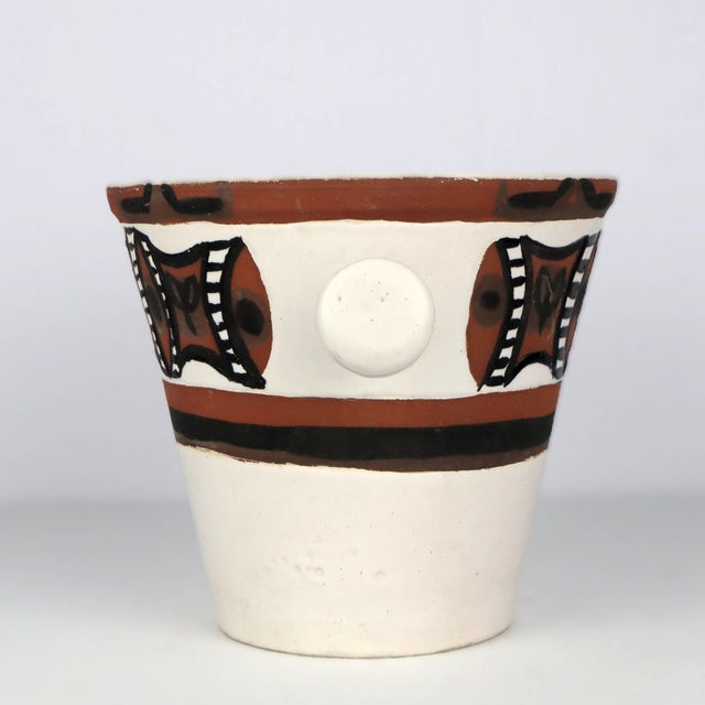 Black Ceramic Les Argonautes Vase by Isabelle Ferlay and Frédérique Bourguet for Vallauris, 1950 For Sale - Image 8 of 13