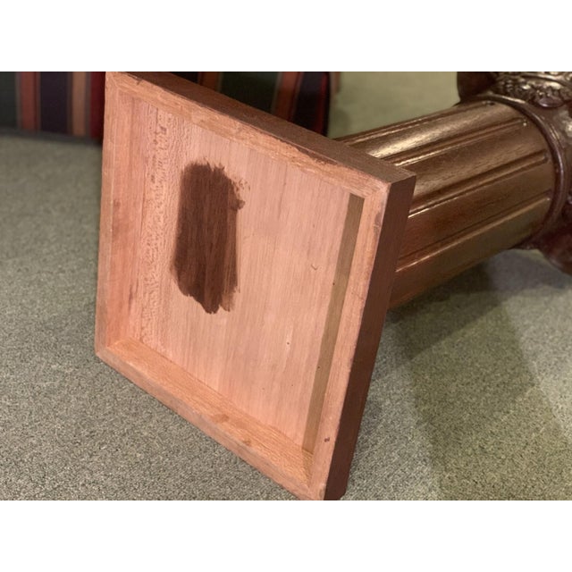 Vintage Wooden Architectural Columnar Style Pedestal Display or Plant Stand For Sale In New York - Image 6 of 6