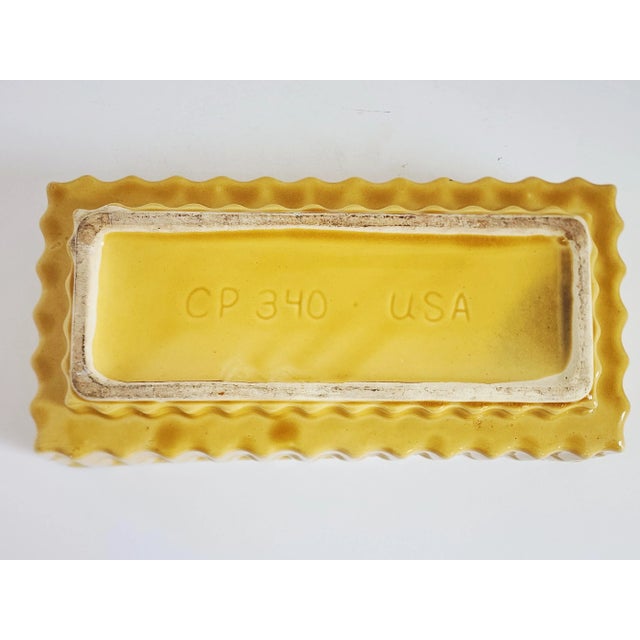 Mid Century Modern Cookson Pottery Yellow Ceramic CachePot For Sale - Image 9 of 10