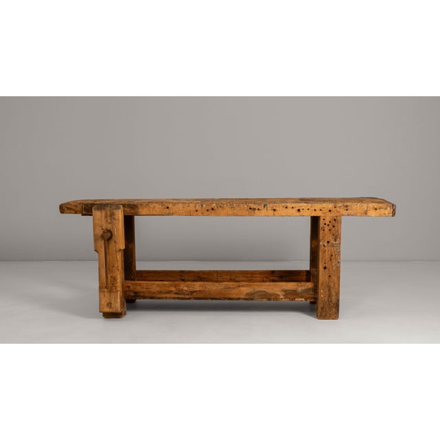 French Provincial 20th Century French Wooden Work Table For Sale - Image 3 of 18