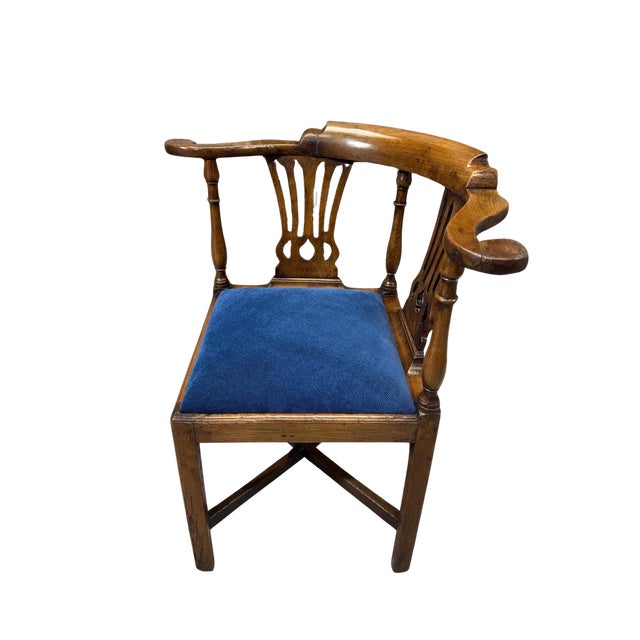 Wood English George III Style Fruitwood Corner Chair, Circa 1800 For Sale - Image 7 of 7
