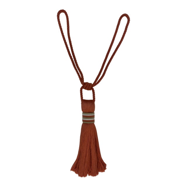 Samuel & Sons Cabana Single Tassel Tieback in Color 08 Melon For Sale