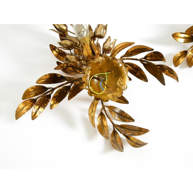 Large Model Wisteria Gold-Plated Metal Wall Lamps by Hans Kögl, 1970s, Set of 2 For Sale - Image 17 of 18
