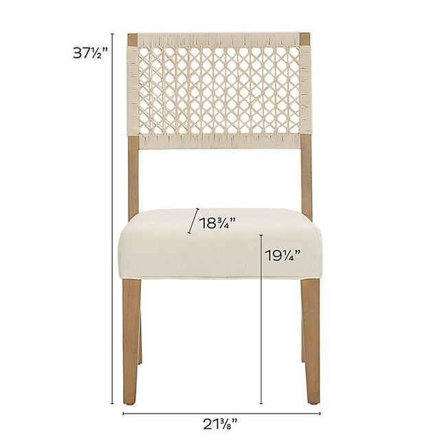Coastal Coastal Cream Chair Set of Two (Dining/Extra Seating) For Sale - Image 3 of 7