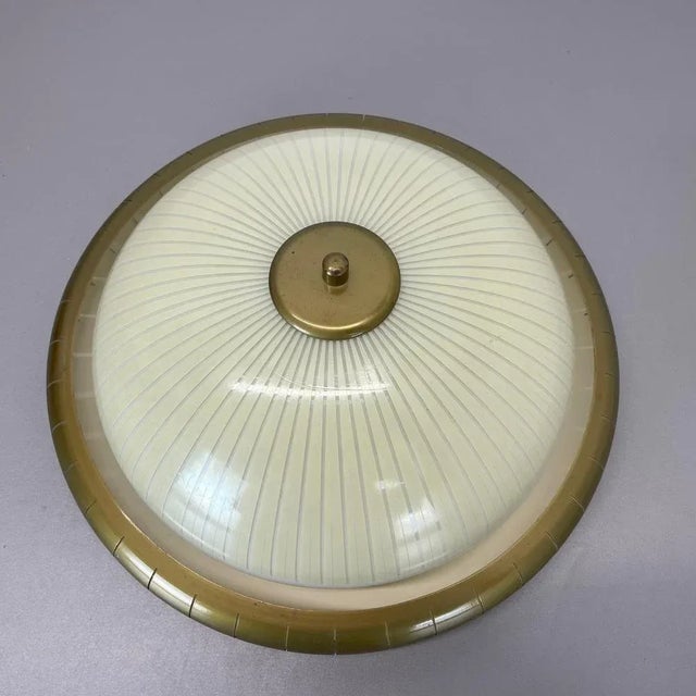Round Metal Wall Light in the style of Gio Ponti, 1950s For Sale - Image 11 of 18