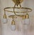 Vintage Ceiling Lamp with Spiral Brass Frame and 6 Opaque White Glass Shades, 1990s, in Very Good conditions. Designed...