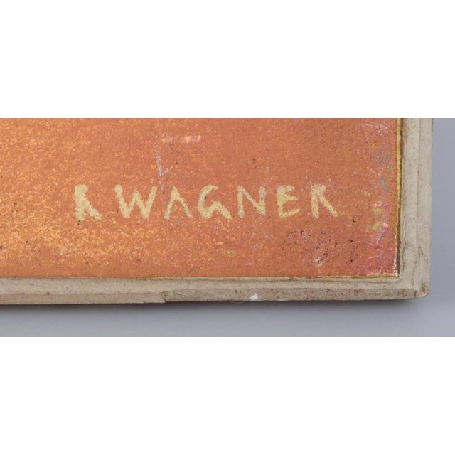 R, Wagner, Abstract Composition, 1970, Oil on Board For Sale - Image 9 of 10