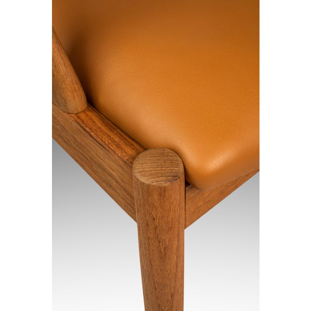 Set of Four (4) Mid-Century Danish Modern Model 31 Dining Chairs in Teak & Leather Attributed to Kai Kristiansen for Schou Andersen, Denmark, C. 1960s For Sale - Image 16 of 18