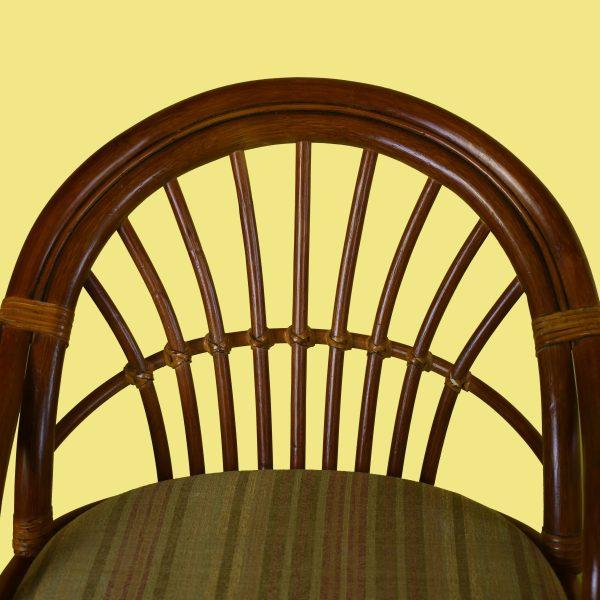 Pull up a seat in style with this set of three bent rattan barstools. Gracefully curved frames and comfortable seats bring...