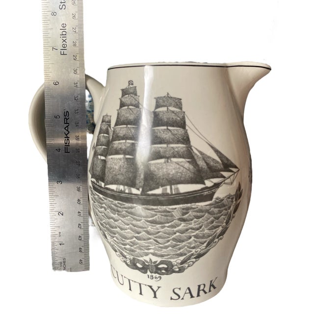Ceramic Cutty Sark Scotch Whiskey Water Pitcher, 1869 For Sale - Image 7 of 8