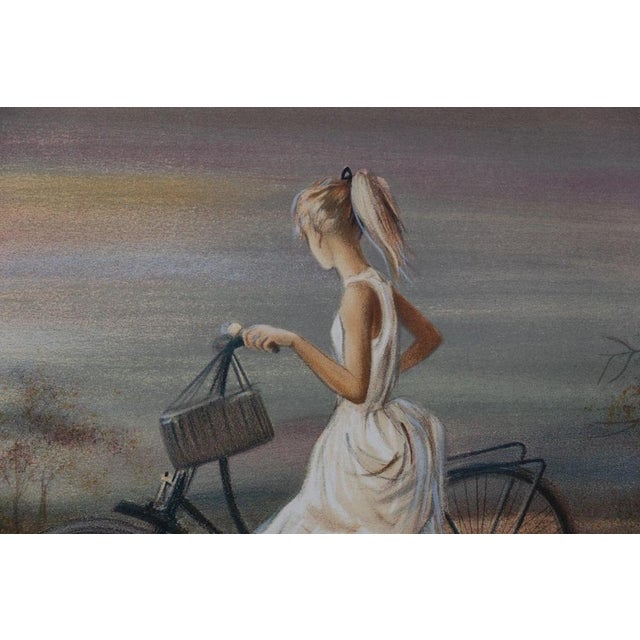 Bernard Charoy, Jeune fille à bicyclette, Lithograph For Sale - Image 5 of 10
