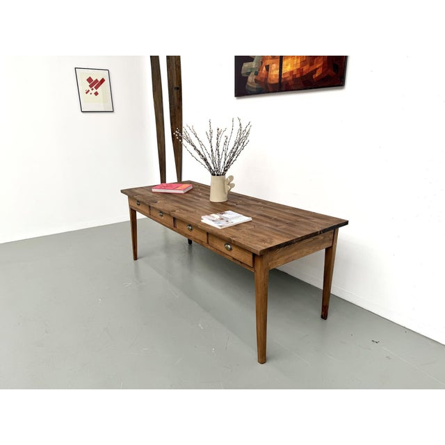 Vintage Farmhouse Table in Beech and Pine, 1950s For Sale - Image 18 of 18