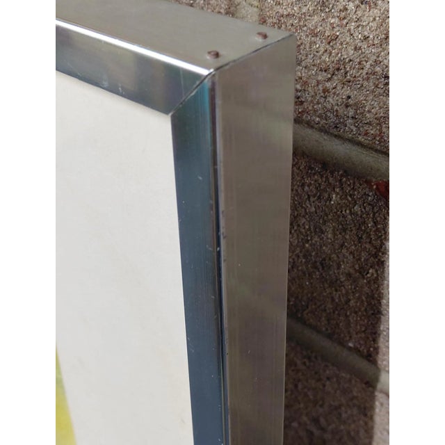 Black Framed J. Akston "Blind Result of Chance Set in Motion I" Enamel on Paper For Sale - Image 8 of 13