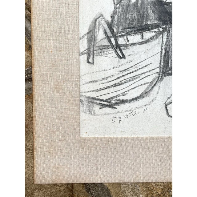 Realism 1957 Ruth Schloss Mixed Media Painting of Israeli Girls For Sale - Image 3 of 8