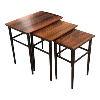 Rosewood Nesting Tables from Edmund Jørgensen, Nakskov, Denmark, 1960s, Set of 3 For Sale