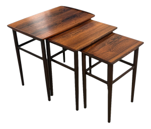Rosewood Nesting Tables from Edmund Jørgensen, Nakskov, Denmark, 1960s, Set of 3