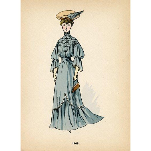 French Fashion Prints From the 1920s, Set of 6, Original Antique Pochoir Prints, France For Sale - Image 6 of 7
