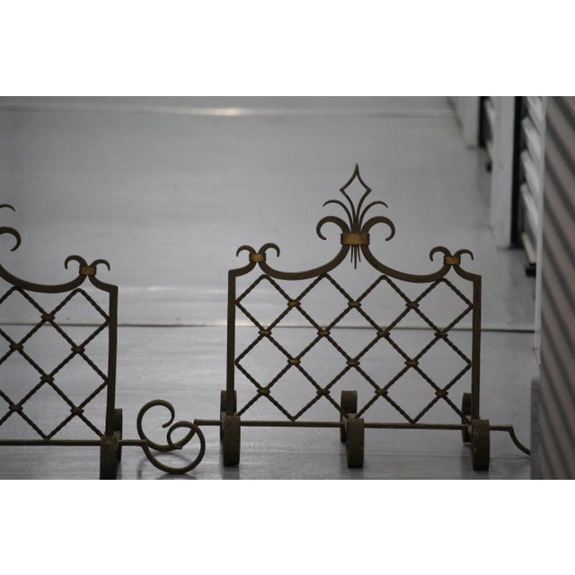 Royal Lily Wrought Iron Grids, Set of 2 For Sale - Image 10 of 18