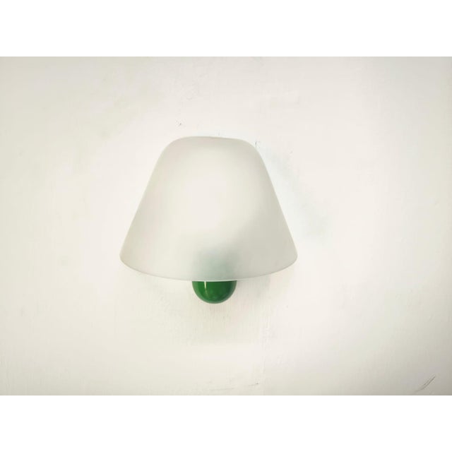 Contemporary Green Wall Light from VeArt, 1980s For Sale - Image 3 of 10