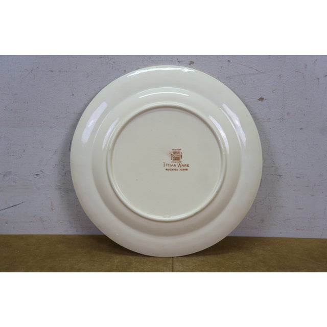 Antique English Adams Royal Ivory Titian Ware Dinner Plates - Set of 12 For Sale - Image 10 of 10