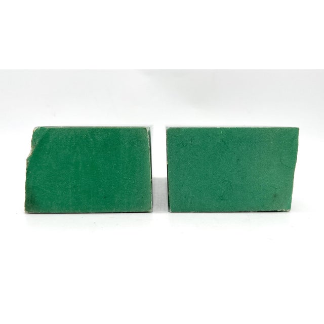 Late 20th Century Vintage Green Onyx Stone Bookends — Sculptural Natural Edge — Hollywood Regency / Organic Modern For Sale - Image 5 of 7