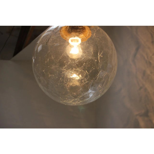 Mid-Century Big Glass Pendant by Kamenicky Senov, 1970s For Sale - Image 11 of 13