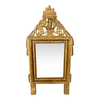 Late 19th Century French Louis XVI Giltwood Wall Mirror For Sale