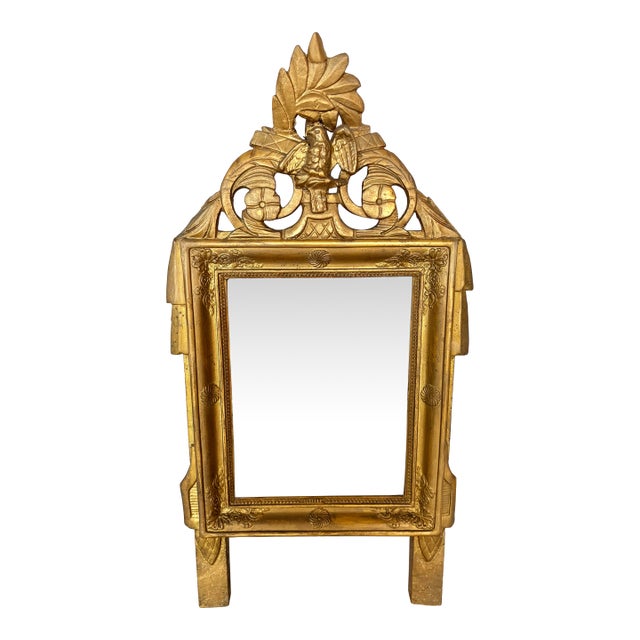 Late 19th Century French Louis XVI Giltwood Wall Mirror For Sale