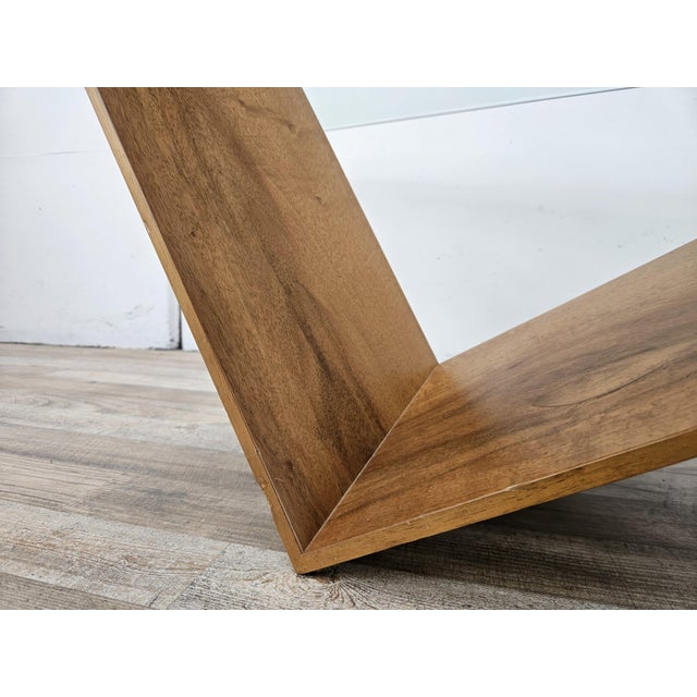 Ivory Valentino Coffee Table in Glass, Wood and Travertine by Cattelan Italia, 1990 For Sale - Image 8 of 13