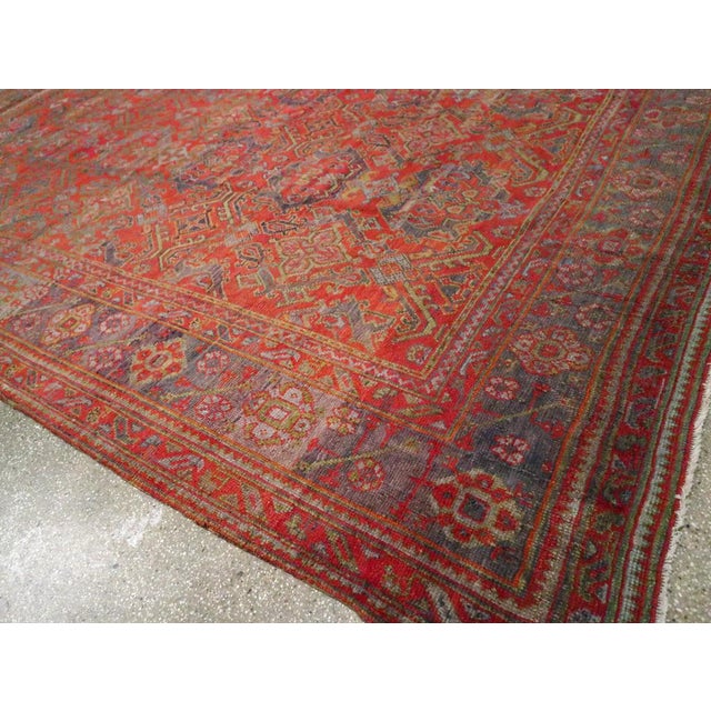 Red Galerie Shabab Collection Early 20th Century Turkish Oushak Room Size Carpet For Sale - Image 8 of 10