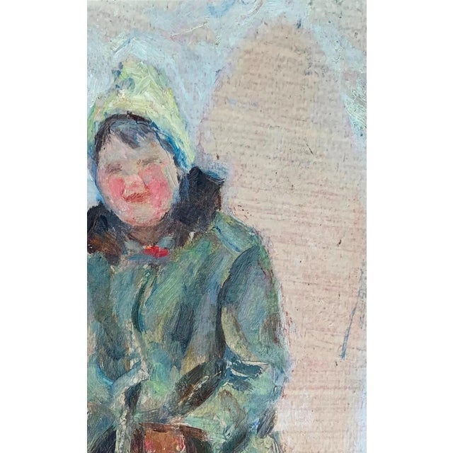 Realism Children Portraits Oil Painting Original Ukrainian Artist Sokolovsky G. 1960s For Sale - Image 3 of 6