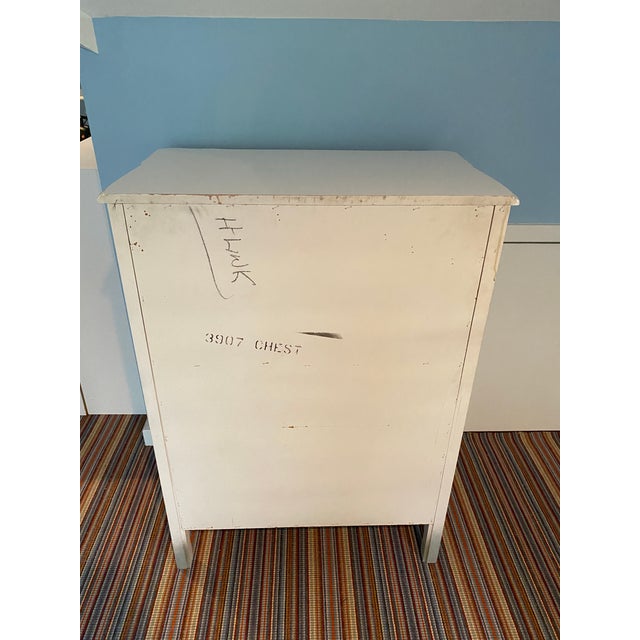 1950s Furniture Beautiful Vintage French Country Cottage Style White Chest of Drawers Hardwood Good Condition For Sale - Image 5 of 7