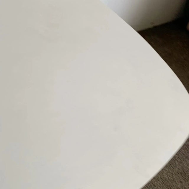 Wood Postmodern Teal and White Laminate Dining Table For Sale - Image 7 of 8