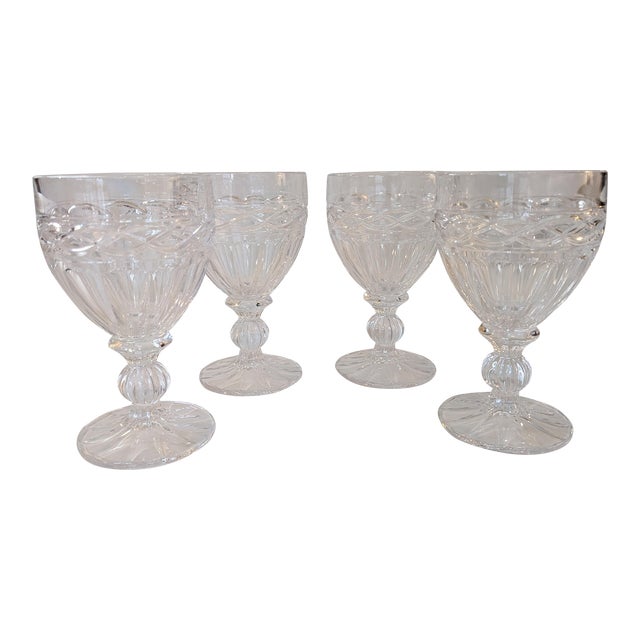 Late 20th Century Towle Crystal Goblets- Set of 4 For Sale