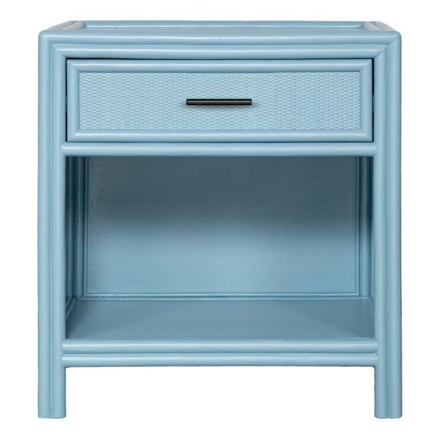 Bermuda One-Drawer Nightstand - Pool Blue For Sale