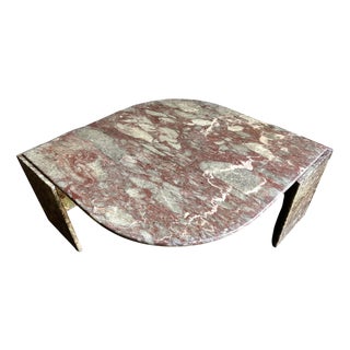Vintage Fior Di Pesco Marble Coffee Table, Italy, 1980s For Sale