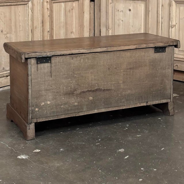 19th Century Gothic Revival Carved Oak Trunk With Hand-Forged Ironwork For Sale - Image 17 of 17