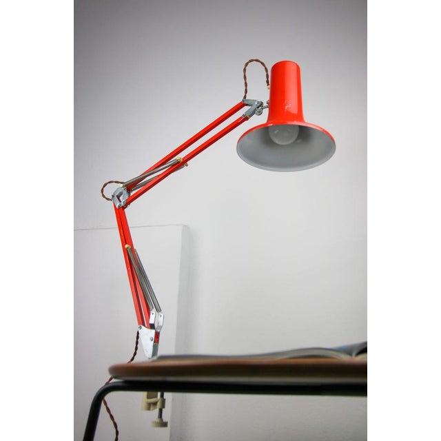 Orange Adjustable Achitect Table Lamp by Sijaj, 1970s For Sale - Image 8 of 16