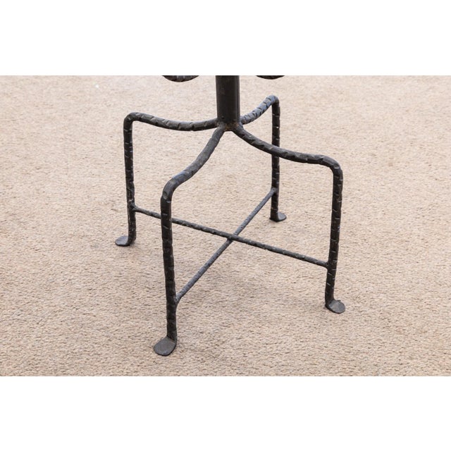 Late 20th Century Vintage Parzinger Wrought Iron Metal Candelabra For Sale - Image 5 of 5
