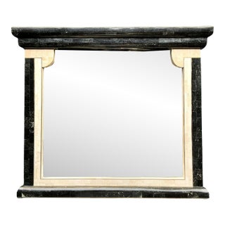 Vintage Boho Tessellated Stone Column Mirror For Sale