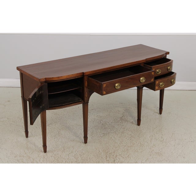 Antique 18th Century George III Mahogany Inlaid Sideboard Server For Sale - Image 4 of 18