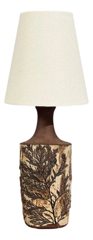 Bodil Marie Nielsen, Table Lamp, Brown Stoneware, Denmark, 1960s
