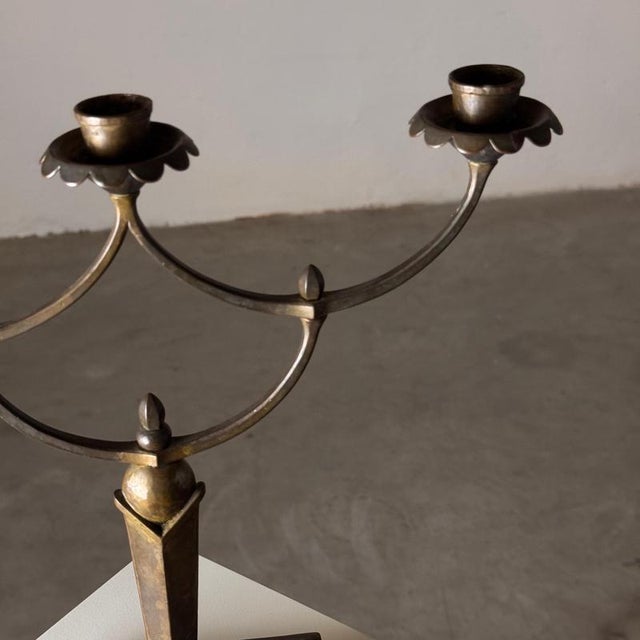 Secessionist Four-Candle Candelabra, Vienna, 1900s For Sale - Image 5 of 18