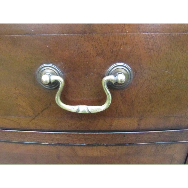 Wood Small Scale English Mahogany Bow Front Dresser For Sale - Image 7 of 18