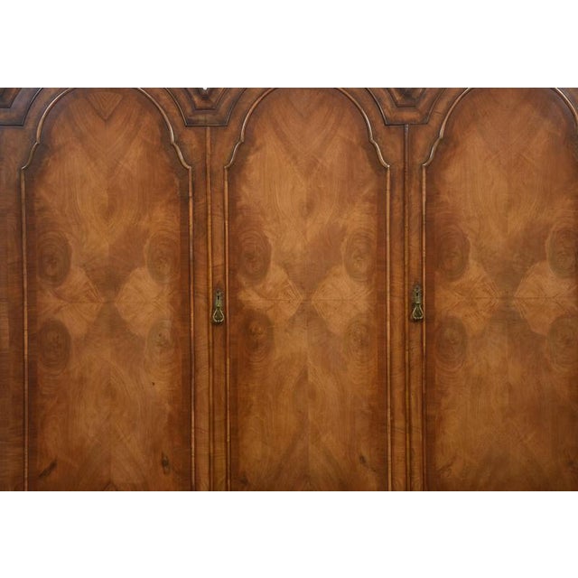 Antique Walnut Triple Wardrobe, 1890s For Sale - Image 4 of 14