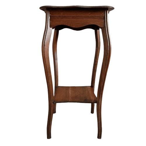 Tall Art Nouveau Oak Plant Table, 1920s For Sale - Image 6 of 6