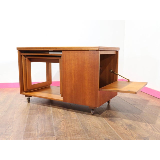 1960s Mid Century Modern Vintage Teak Side End Nesting Table by McIntosh Danish Style - Set of 3 For Sale In Greensboro - Image 6 of 12